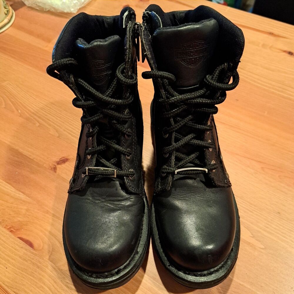 Vintage Harley Davidson Womens Combat Boots 6